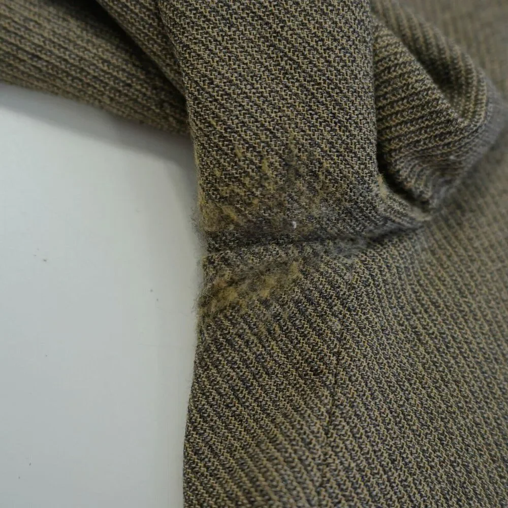 Hart Schaffner Marx‎ Tweed Wool Gray Tan Weave Sport Coat 44L 3 Button